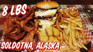 Firehouse BBQ's Undefeated Burger Challenge in Soldotna, Alaska!!