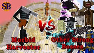 Morbid Harvester vs Strong Bosses | Minecraft Mob Battle