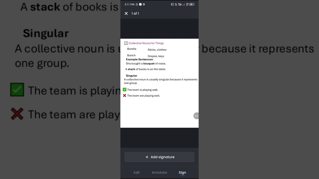 Collective Noun (Part 2)#bascs of grammar#englishgrammar 