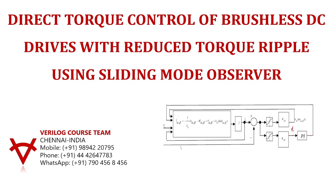 DIRECT TORQUE CONTROL OF BRUSHLESS DC DRIVES WITH REDUCED TORQUE RIPPLE ...