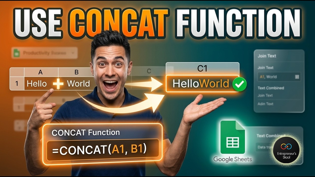 Use CONCAT Function In Google Sheets [Fast-Track] 