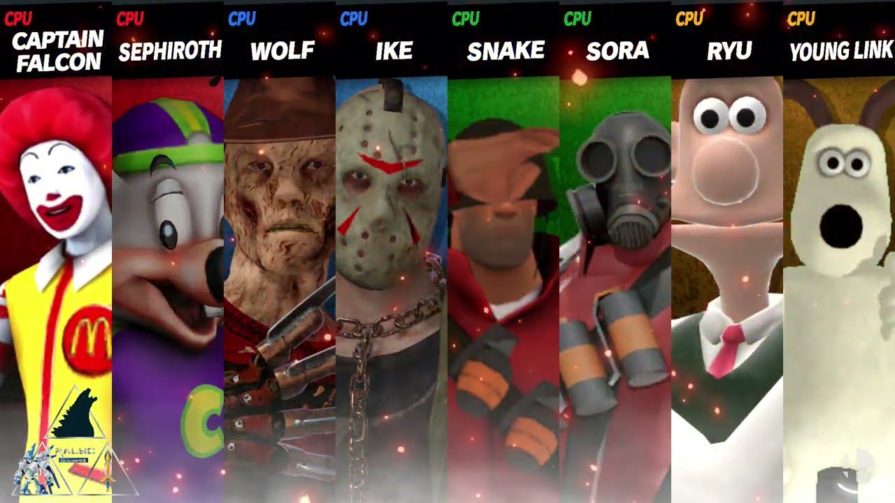 Mcdonalds & Chuckie vs Freddy & Jason vs Soldier & Pyro vs Wallace & Grommit