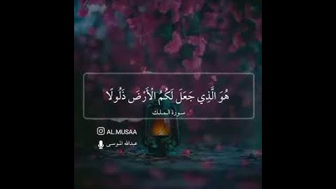 سورة الملك ( الأية 13 : 14) عبدالله الموسي