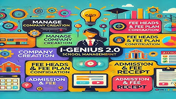 How to Manage Company, Fee Heads, Admission & Fee Receipt in i-Genius 2.0 School Management Software