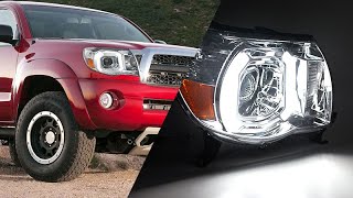OEDRO® Headlights for 2005-2011 Toyota Tacoma LED Tube Projector Headlamps Replacement