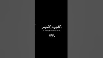 إن المسلمين والمسلمات والمؤمنين والمؤمنات | كروما سورة الأحزاب ، محمد صديق المنشاوي | #كرومات #قرآن