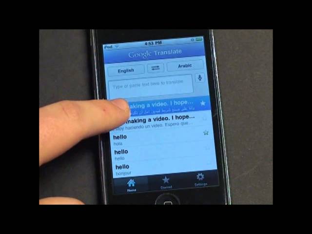 Google Translate App for iPhone, iPod, and iPad: Demo