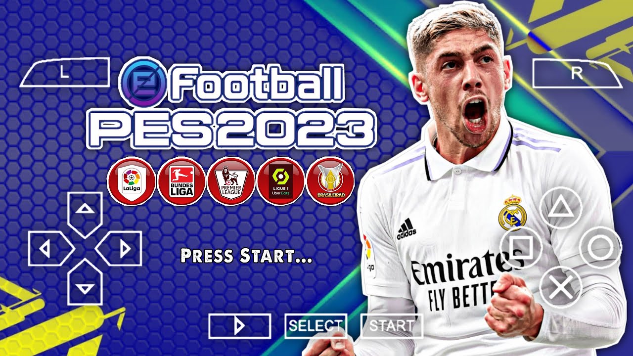 ✓ eFootball PES 2023 PPSSPP Atualizado C/ Gráficos Realistas +