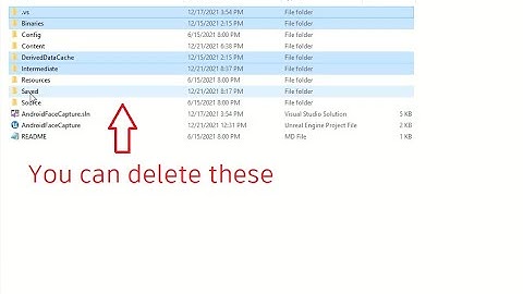 Explaining folders in UE4 project | What you can delete to fix packaging errors and some weird bugs