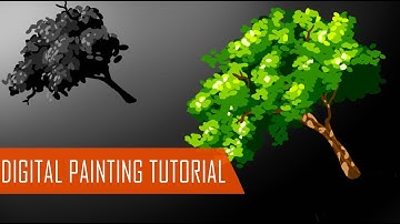 How to draw a Tree For beginners , Digital Painting Tutorial | STEVEY DRAWS