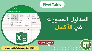 دورة تعليم اكسل - درس 56|شرح الجداول المحورية في الاكسل وعرض بياناتك بشكل احترافي - ج1 - Pivot Table