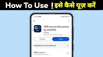 VPN Secure Fast Proxy By GOVPN app kaise use kare | VPN Secure Fast Proxy By GOVPN app kya hai |