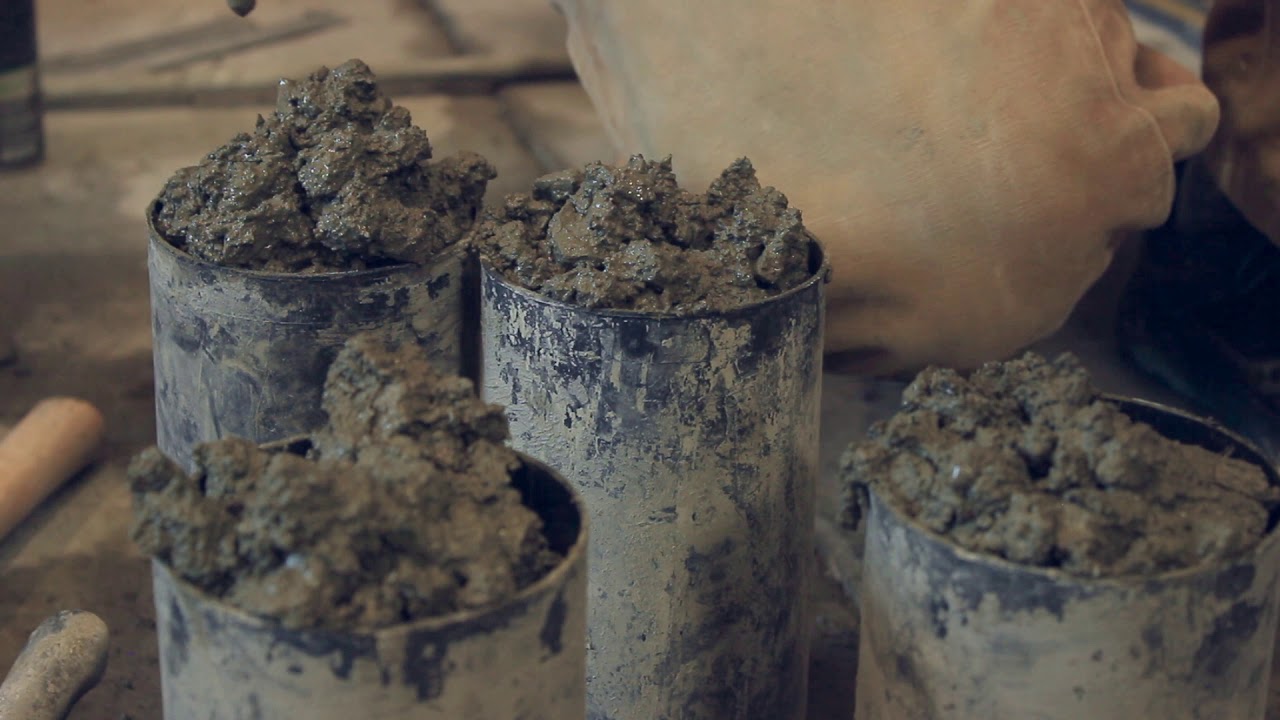 Making concrete Cylinders YouTube