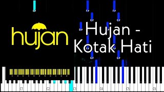 Video thumbnail of "Hujan - Kotak Hati short ver.  -- (Piano Tutorial) [Synthesia] (EASY)"
