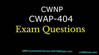 [UPDATED] CWAP-404 | CWNP Certified Wireless Analysis Professional Exam Study Guide