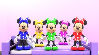 Five Little Minne Mouse Jumping On The Bed