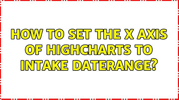 How to set the x axis of HighCharts to intake DateRange?