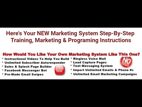 Here's Your NEW Marketing System Step By Step Training, Marketing & Programing Instructions
