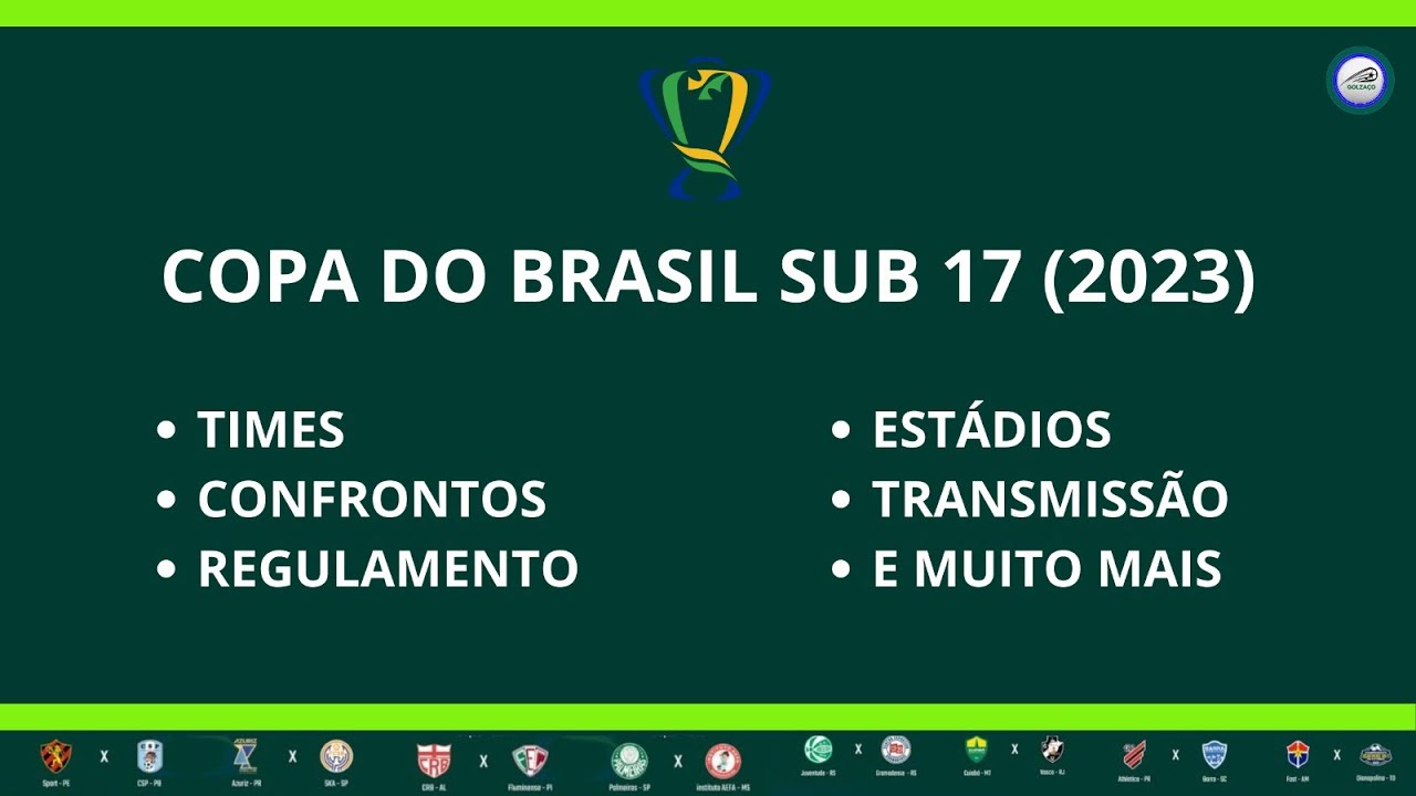 Copa do Brasil SUB 17 (2023): Times, confrontos, regulamento