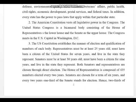 Контрольная 5 по английскому (United States Congress)