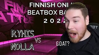 RYHIS vs. NOLLA | Finnish Online Beatbox Battle 2022 | REACTION