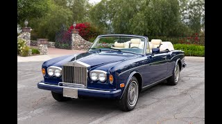 Mike talks about 1993 Ming Blue Rolls Royce Corniche IV Mulliner Park Ward Convertible