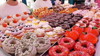 압도적입니다! 역대급 비주얼로 매일 완판되는? 당충전 끝판왕 수제도넛 / Amazing Visual Homemade Donuts / korean street food