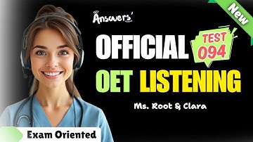 OET Listening Test Jan 18 2025 #oet #oetexam #oetnursing #oetlisteningtest