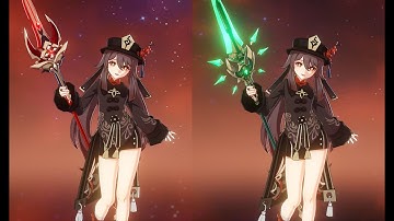 R1 Deathmatch vs R1 Jade Spear on Hu Tao Damage Comparison