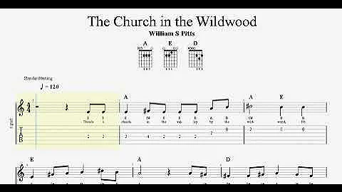 The Church in the Wildwood | Country Gospel | Devotional Song | Guitar TAB | Piano Sheet Music
