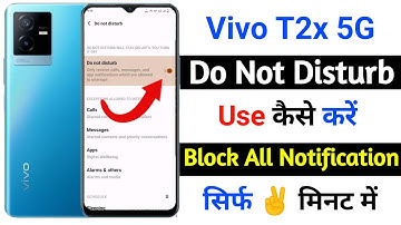 how to use do not disturb setting vivo t2x 5g | vivo t2x 5g do not disturb setting use kaise kare