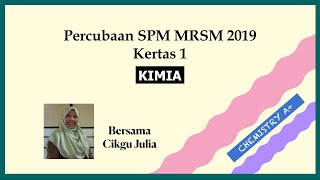 Soalan Percubaan SPM MRSM 2019 Kertas 1