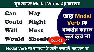 খুব সহজে Modal Verbs এর ব্যবহার || Use of Modal Verbs || Bangla to English Speaking Course