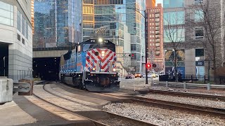 EXTREMELY RARE METRA OUTBOUND ON MIDDLE TRACK AT CANAL STREET
