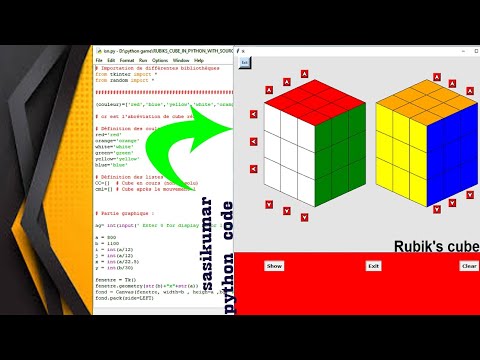 Rubik's cube game part 4 coding "Rubik's game" # Rubik's cube game , #python, #shorts, #program .