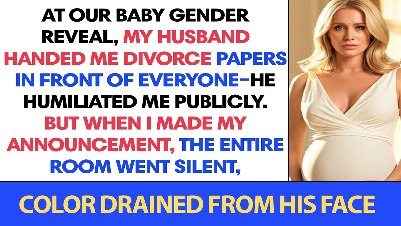 He Served Me Divorce Papers at Our Baby Gender Reveal — My Announcement Made Him Regret Everything