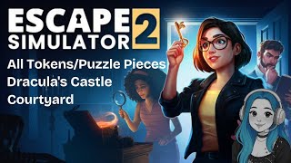 Escape Simulator 2 - All 8 Tokens Puzzle Pieces Draculas Castle Courtyard