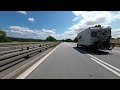 Driving on the autobahn in germany with a car crash