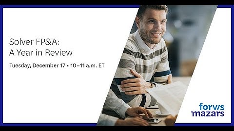 Solver FP&A: A Year in Review