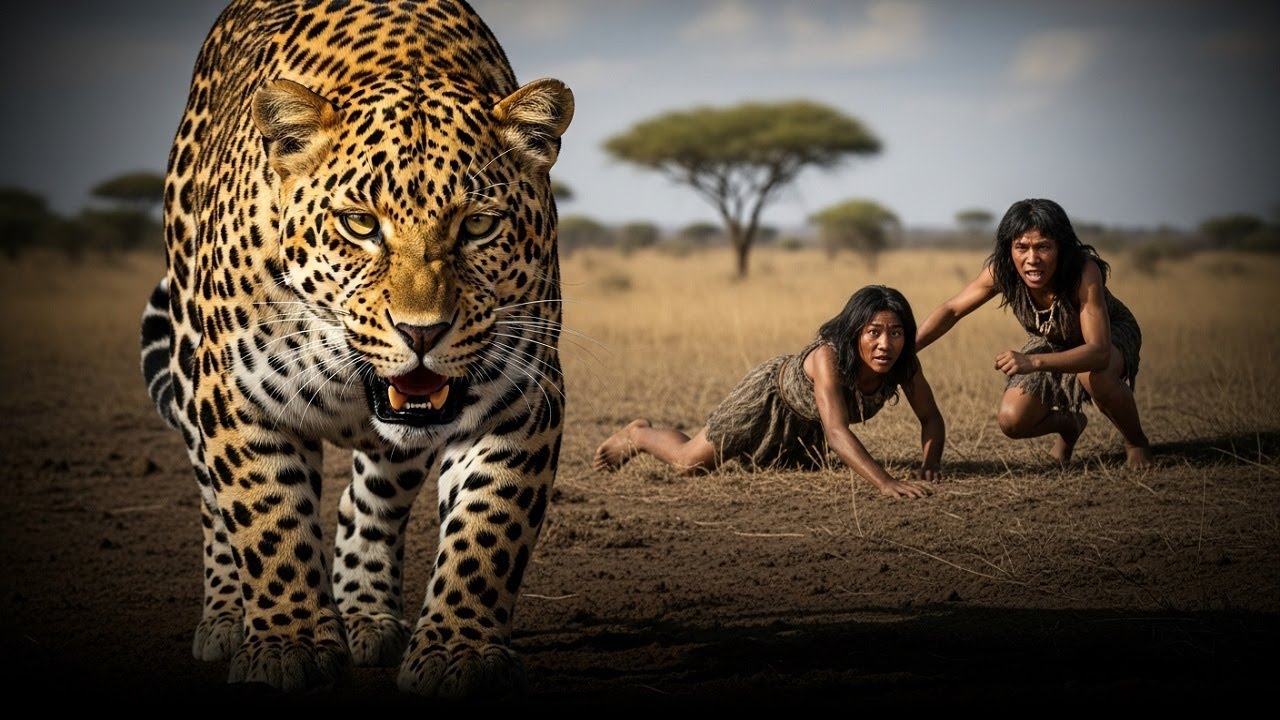 Deadly Encounter: Leopard Attacks Prehistoric Humans in the African ...