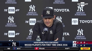 Aaron Boone on Carlos Rodón, being officially eliminated from postseason