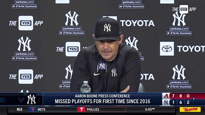 Aaron Boone on Carlos Rodón, being officially eliminated from postseason