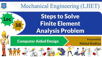 L 38 Steps to Solve Finite Element Analysis Problem | Computer Aided Design | Mechanical