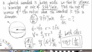 Related Rates | Example 1 | Single Variable Calculus for Sci & Eng | Griti