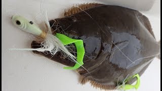 Big Flounder (Fluke) Jigging - Otter Tails vs Bait Stealers!