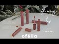 giveaway + review &amp; swatch🎄 bộ son siêu đẹp cho mùa lễ hội | ofélia flaming lip cream