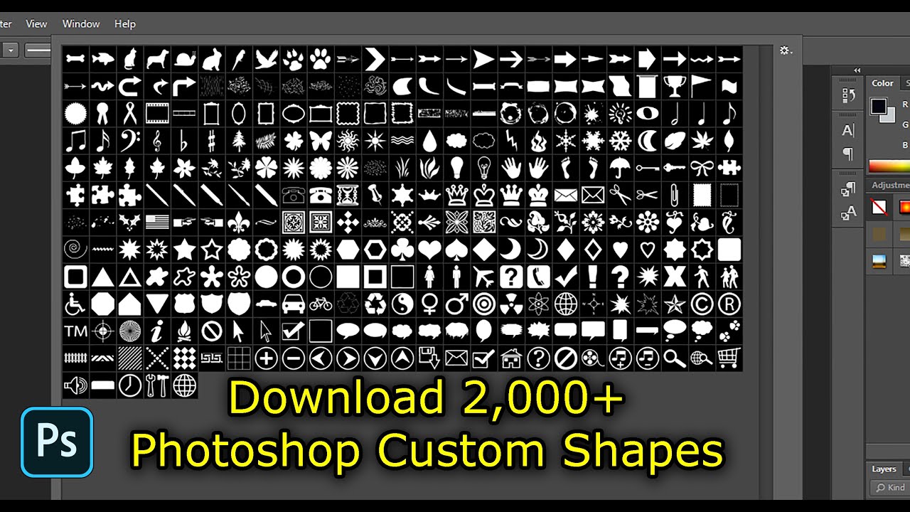download custom shape photoshop gratis