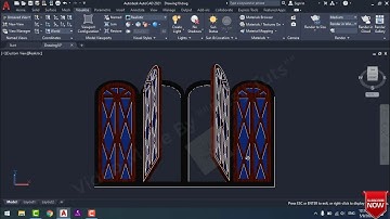 autocad 3D | How to make 3D window in autocad || Arch shape window