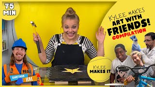 Kylee Makes Art with Friends | Projects with Handyman Hal, Supr Dee & More Compilation for Kids