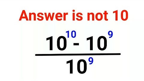 (10^10-10^9)/10^9 The answer is not 10. Many got it wrong! Italy Math Test #math #percentages #italy